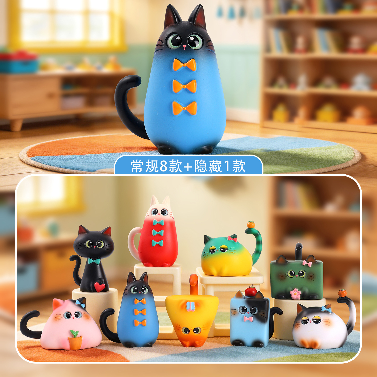 Office Furniture Installation - Blind Box Cat Figurine Resin Creative