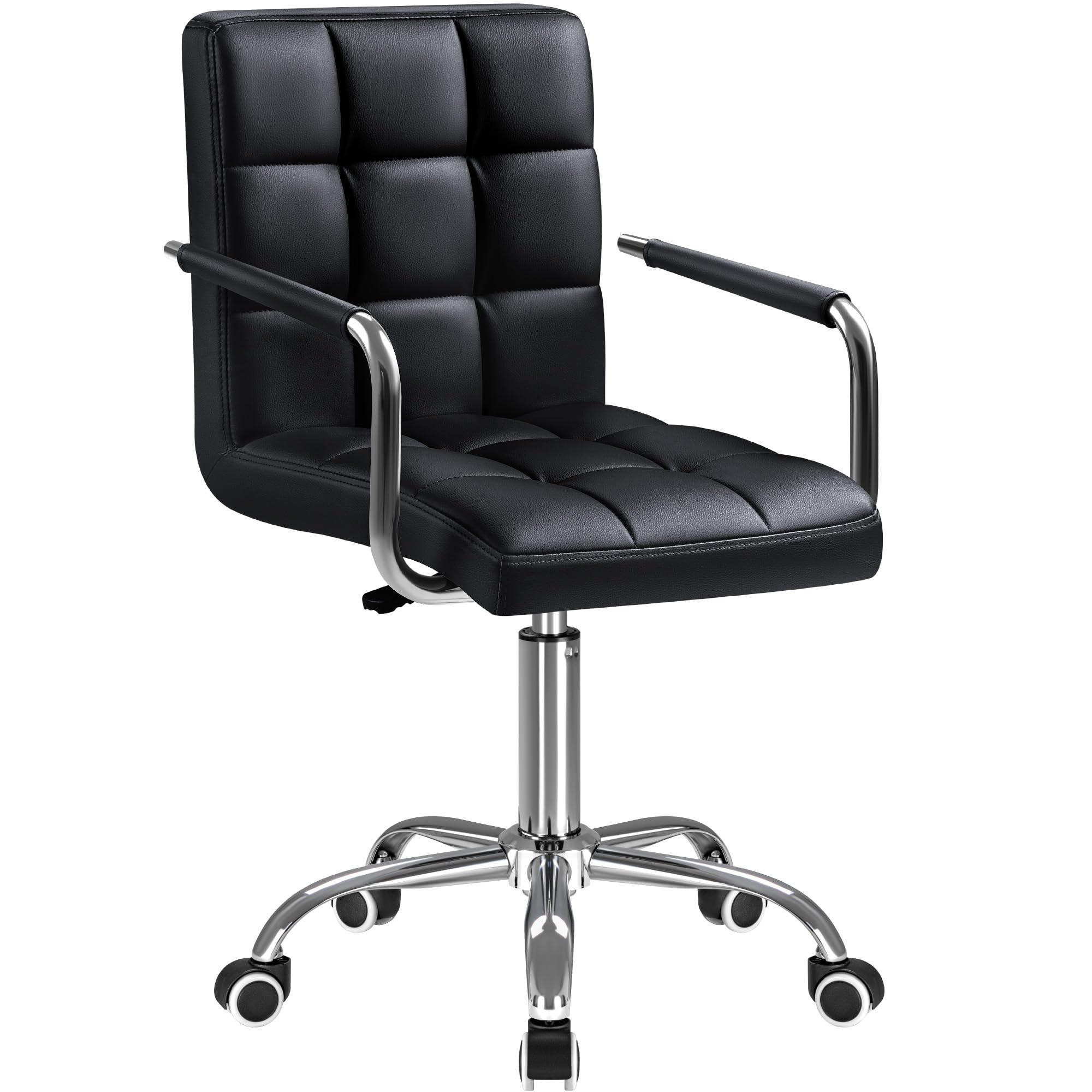 Office Furniture Commercial - Black PU Leather Swivel Office Chair