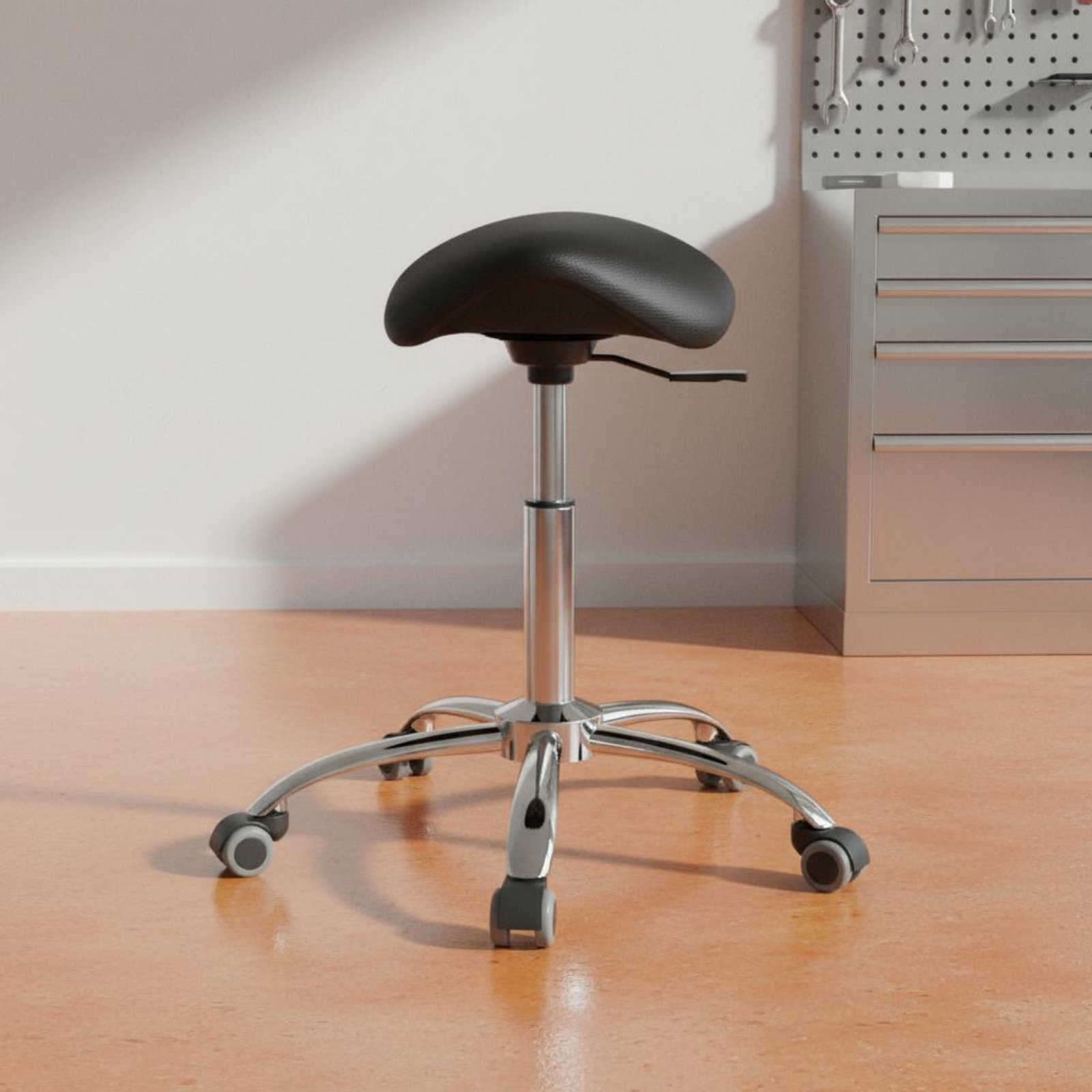 Office Furniture Commercial - Swivel Saddle Stool Heavy Duty Ergonomic