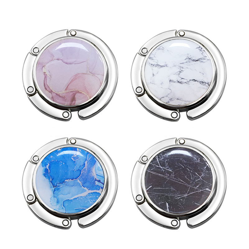 Office Furniture Installation - Round Portable Folding Metal Bag Hook