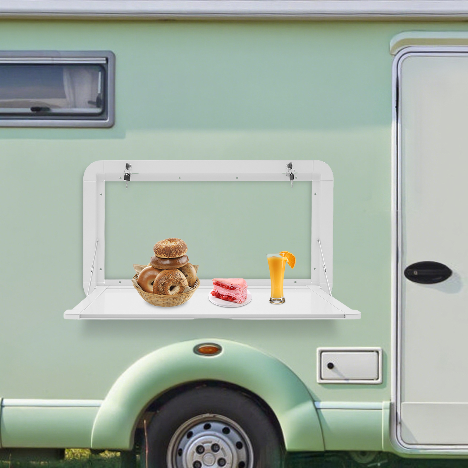 Wall Mounted Desk Fold - RV Wall-mounted Caravan RV Flip Fold