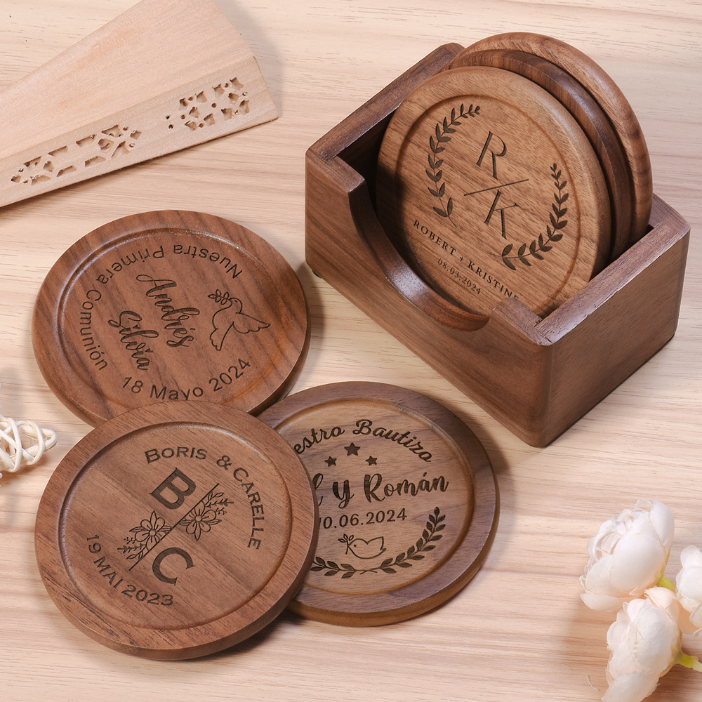 Walnut Dark Coaster Set of 6 P - đánh giá và giá Office Furniture Installation