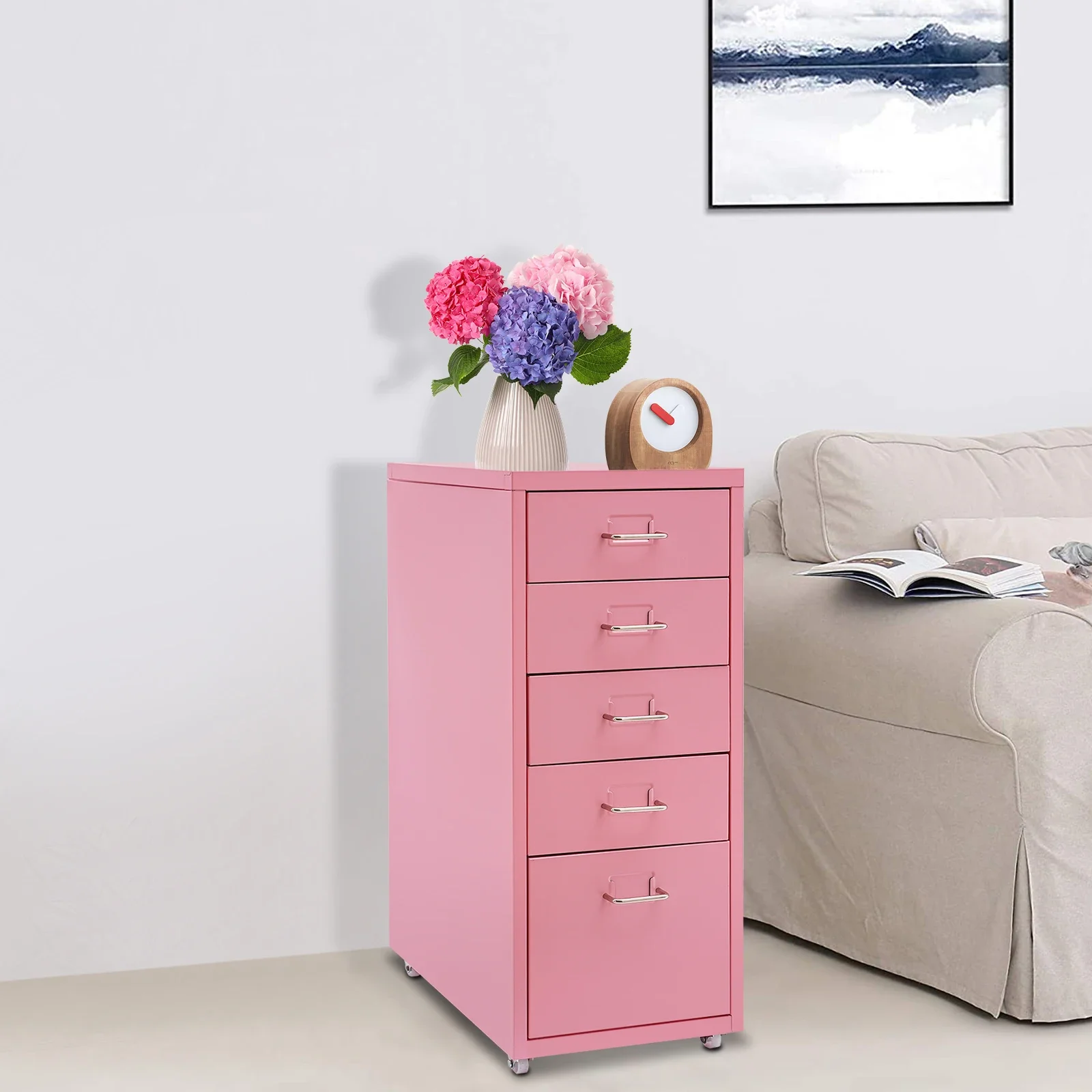 27 In Tall Pink File Cabinet o - đánh giá và giá Office Furniture Filing Cabinets