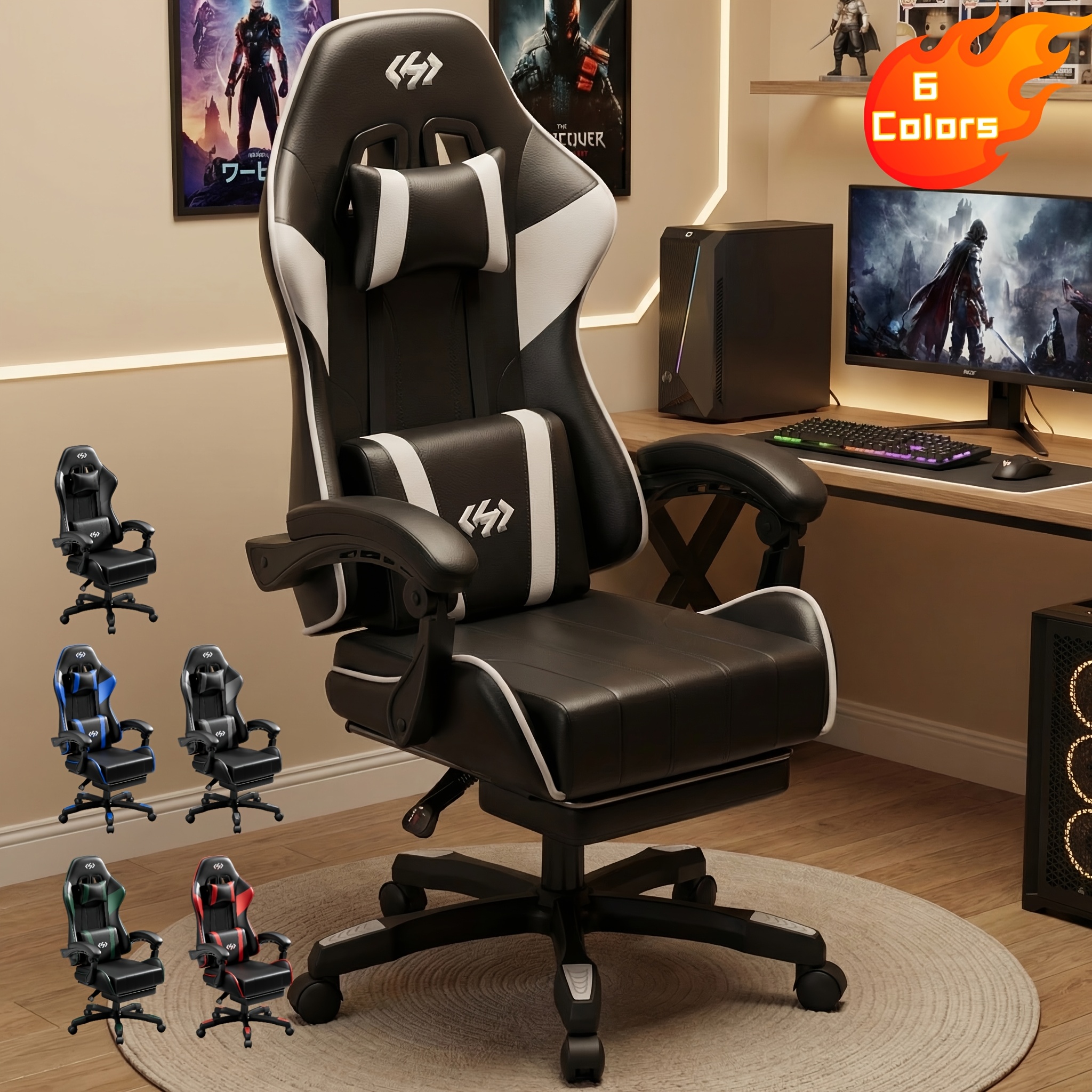 Ergonomic Gaming Chair with Sp - đánh giá và giá Office Footrest Cushion