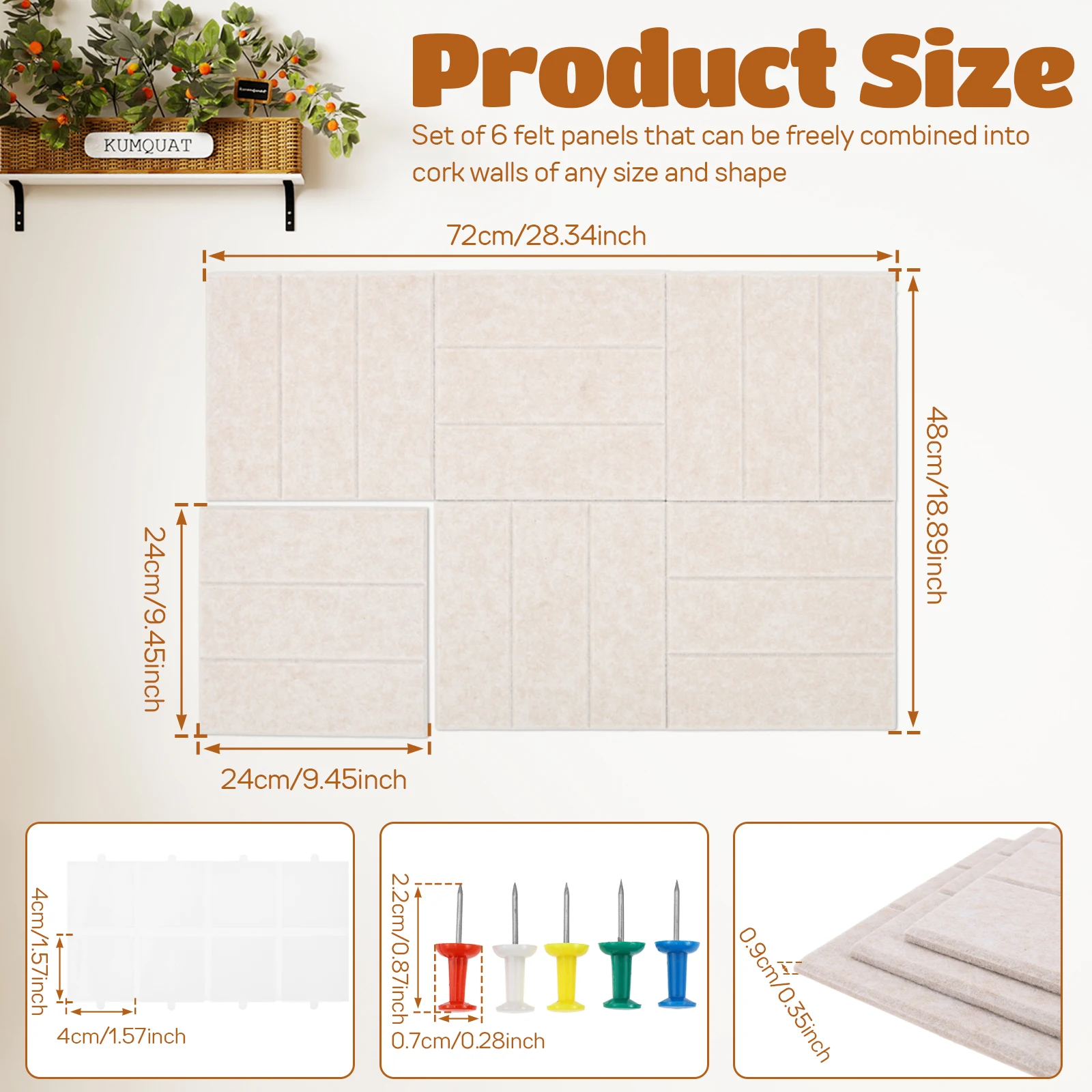 6/12 Pcs Felt Bulletin Board T - đánh giá và giá Office Furniture Online
