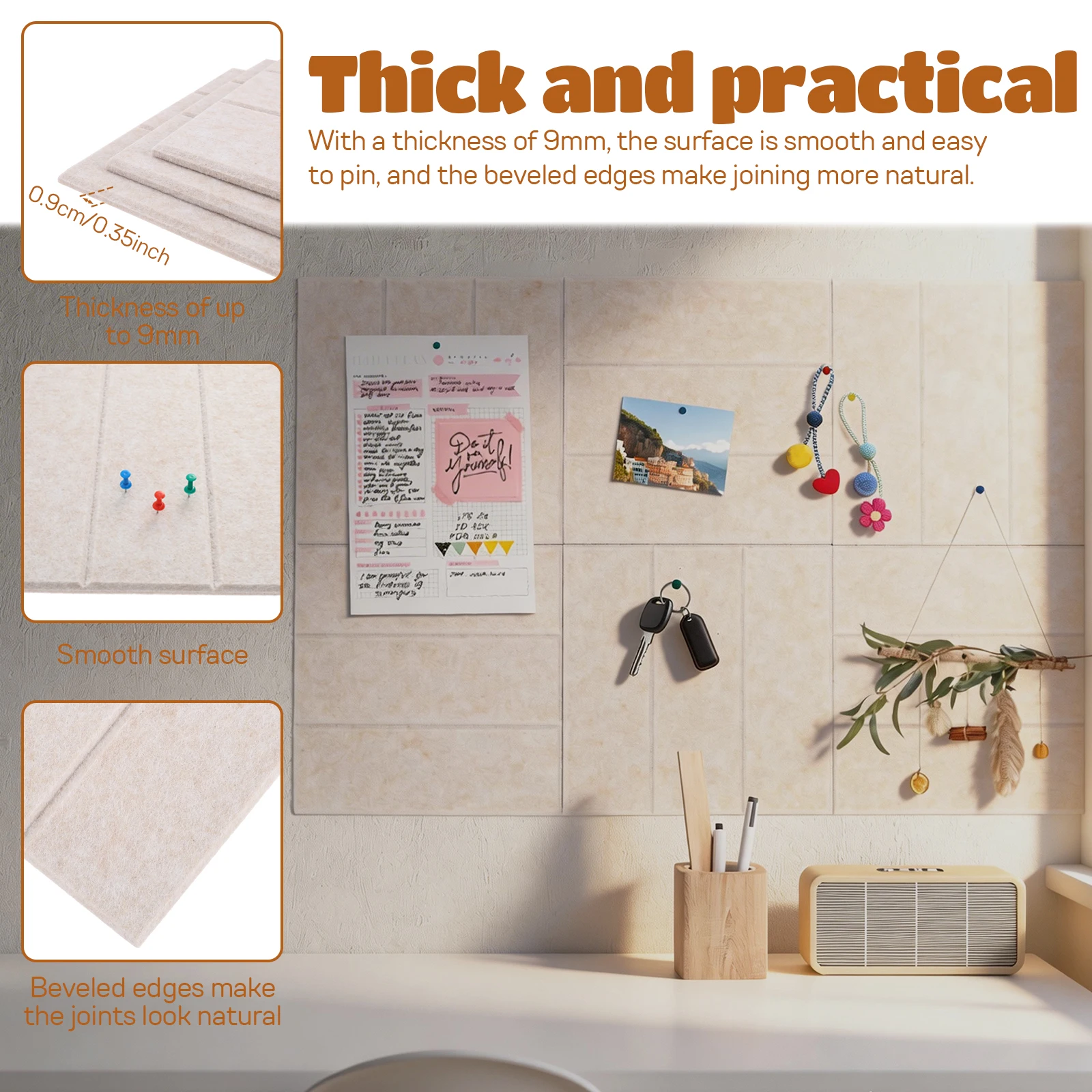 6/12 Pcs Felt Bulletin Board T - đánh giá và giá Office Furniture Online