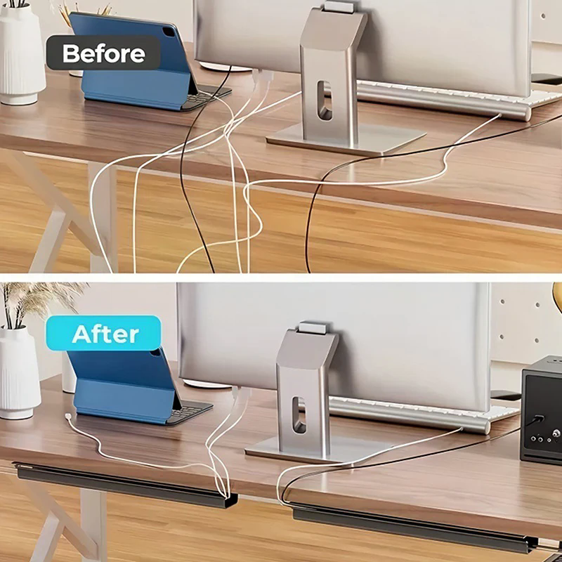 Channel Desk Cable Organizer C - đánh giá và giá Cable Tray Under Desk