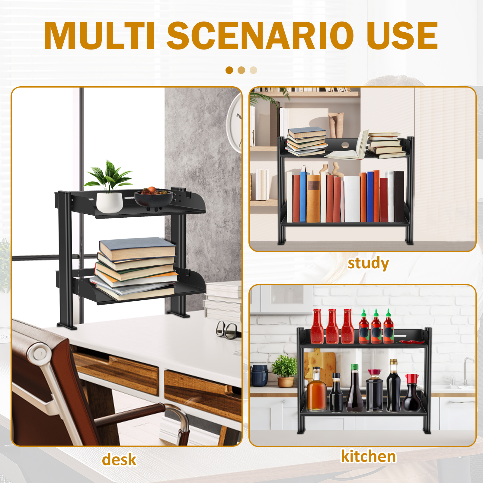 2 Tiers Clamp-on Desk Shelf No - đánh giá và giá Wall Mounted Desk Fold