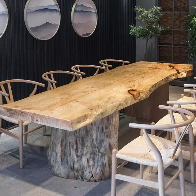 Solid wood large board table,  - đánh giá và giá Office Furniture Commercial