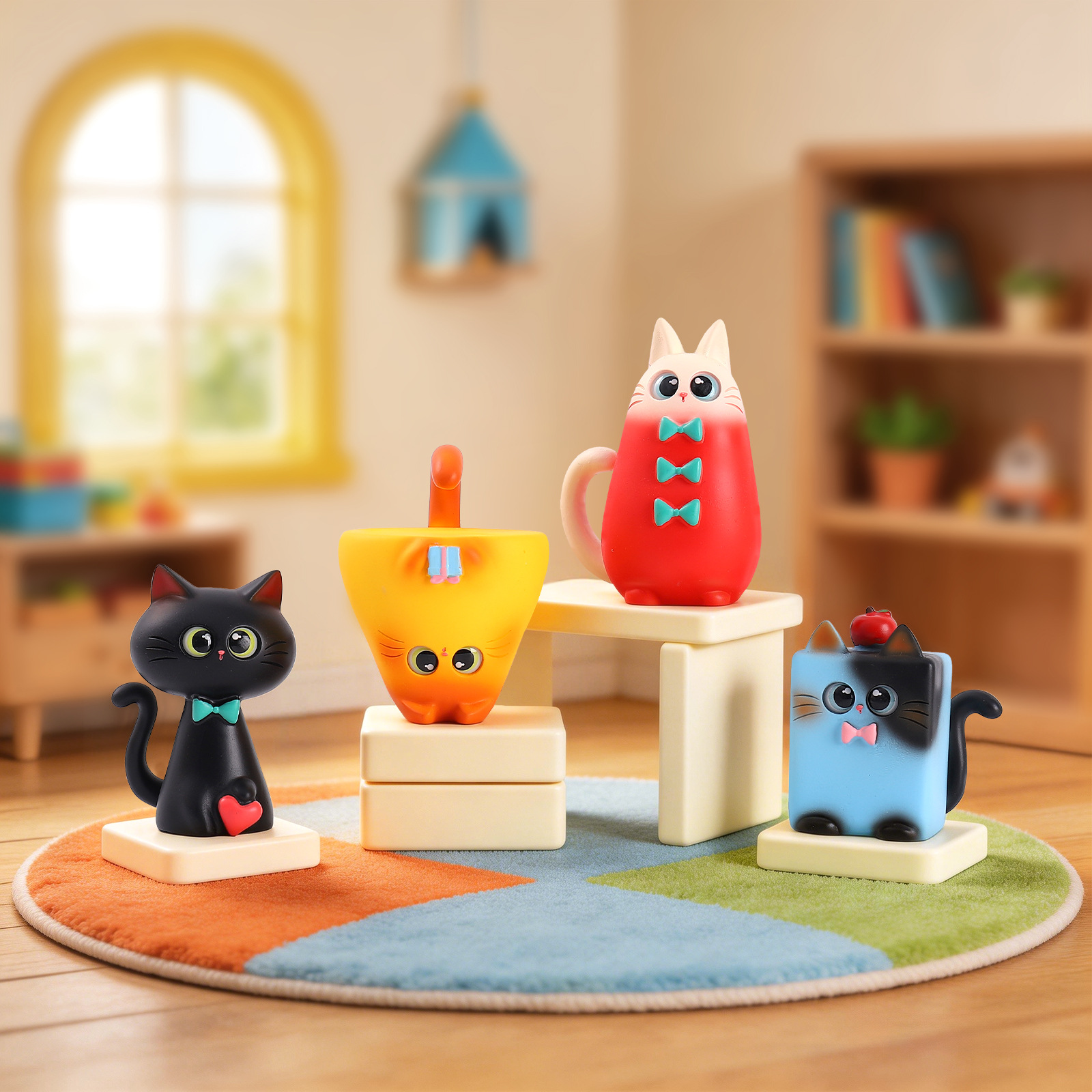 Blind Box Cat Figurine Resin C - đánh giá và giá Office Furniture Installation