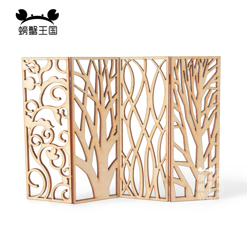 4pcs Wooden Miniature Partitio - đánh giá và giá Partition Screen Divider