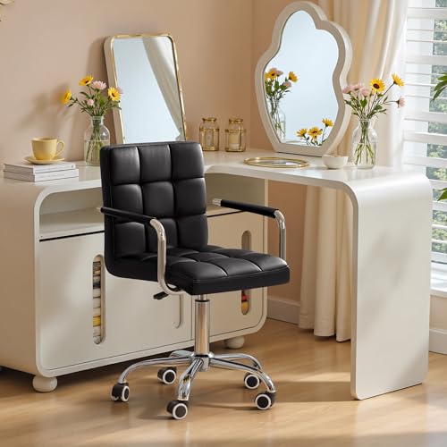 Black PU Leather Swivel Office - đánh giá và giá Office Furniture Commercial