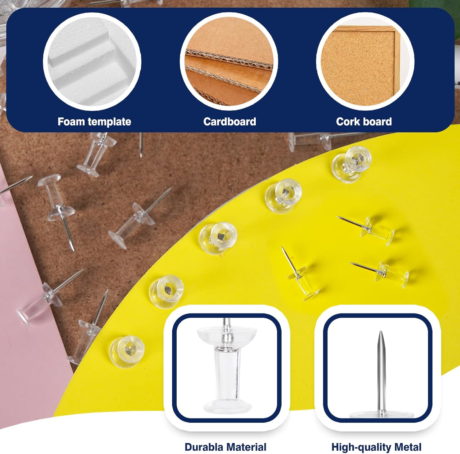 800 PCS Clear Push Pins, Stand - đánh giá và giá Office Furniture Online