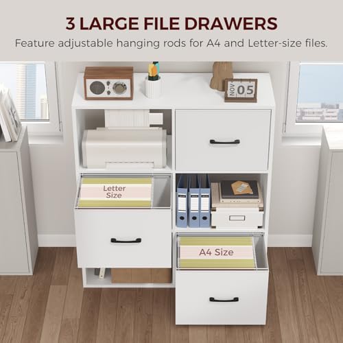 White 3 Drawer File Cabinet Wi - đánh giá và giá Office Furniture Filing Cabinets