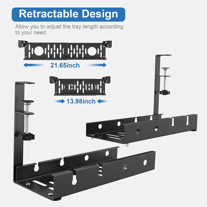 No Drilling Extendable Under D - đánh giá và giá Cable Tray Under Desk