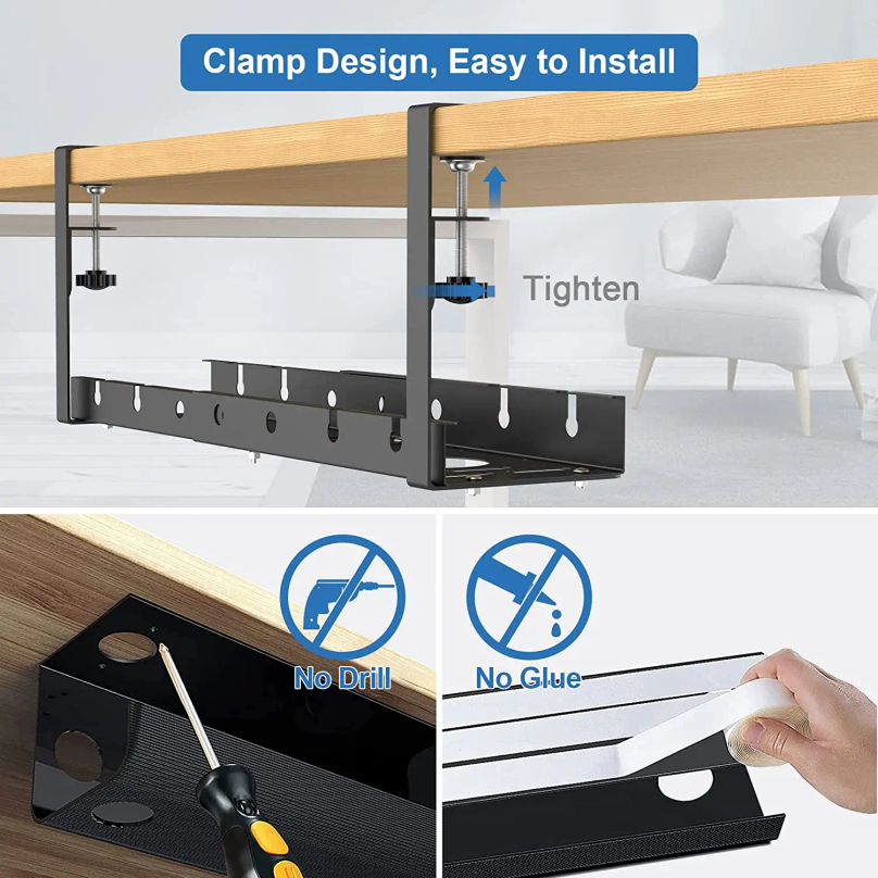 No Drilling Extendable Under D - đánh giá và giá Cable Tray Under Desk