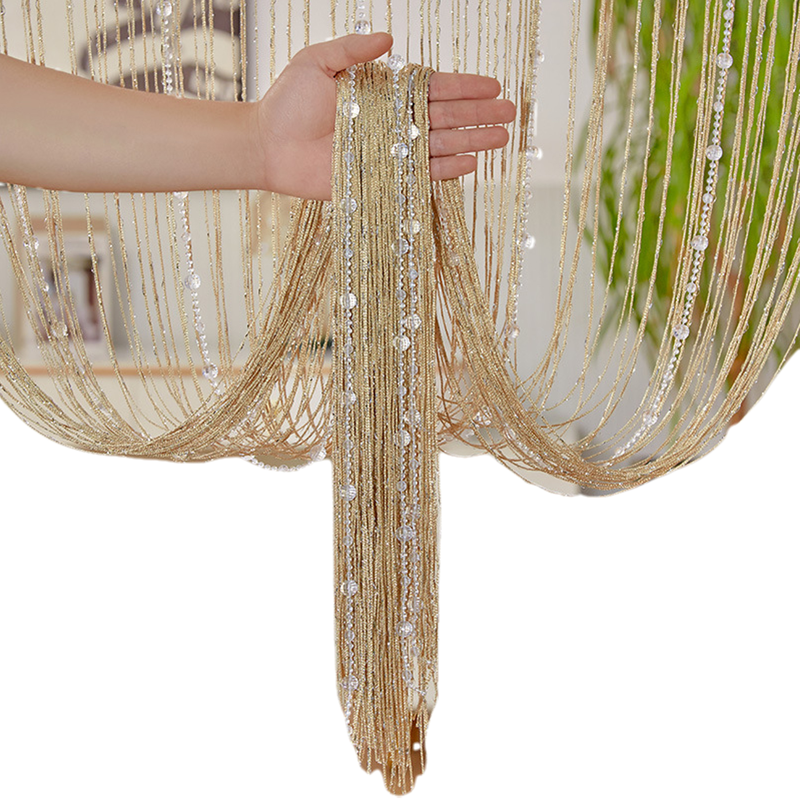 Crystal Beaded String Curtains - đánh giá và giá Partition Screen Divider