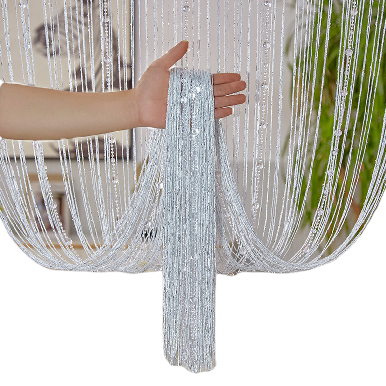 Crystal Beaded String Curtains - đánh giá và giá Partition Screen Divider