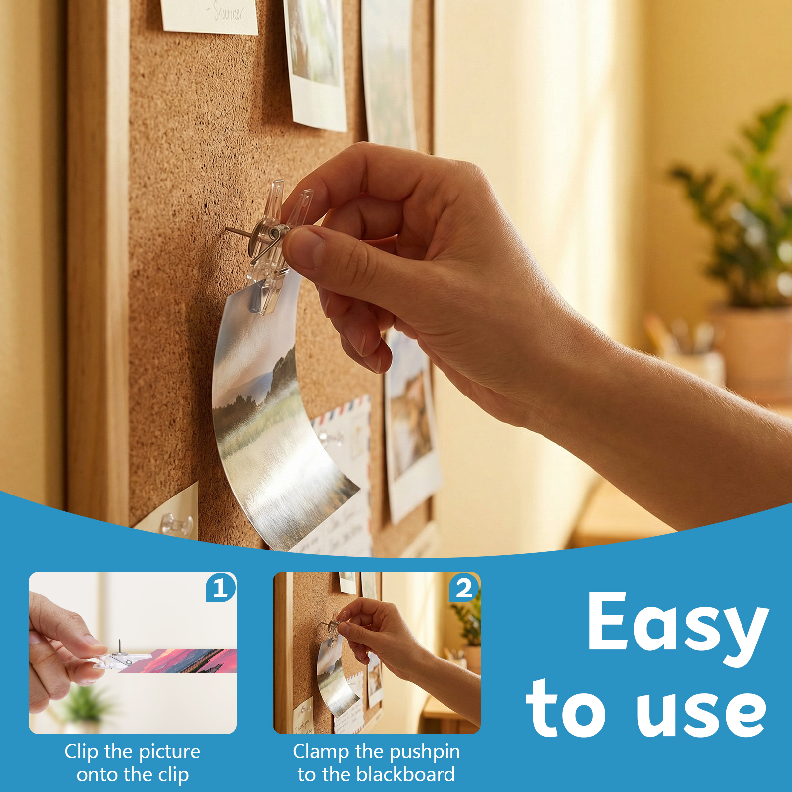 50Pcs Push Pin Clips Transpare - đánh giá và giá Office Furniture Online