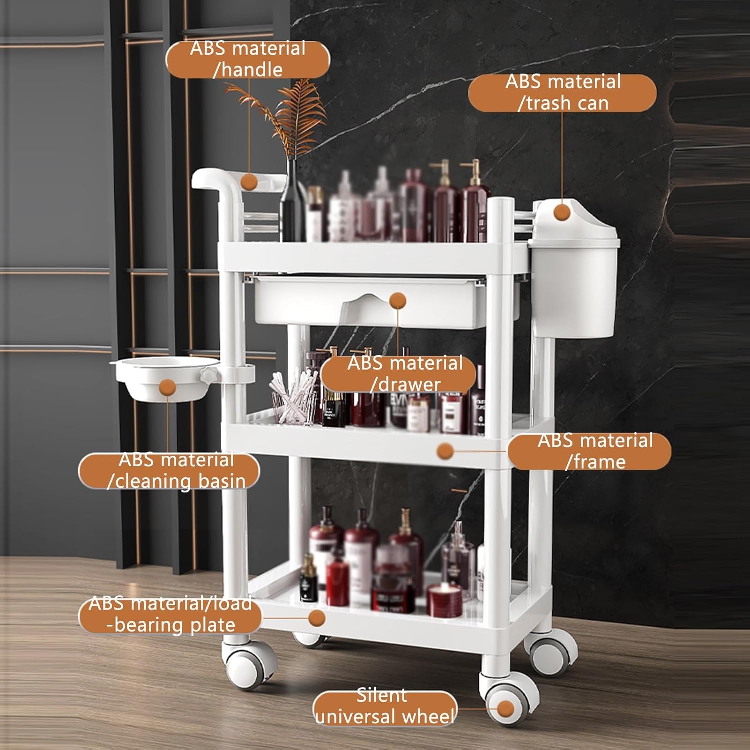 3-Tier Medical Utility Cart Wi - đánh giá và giá Office Furniture Commercial