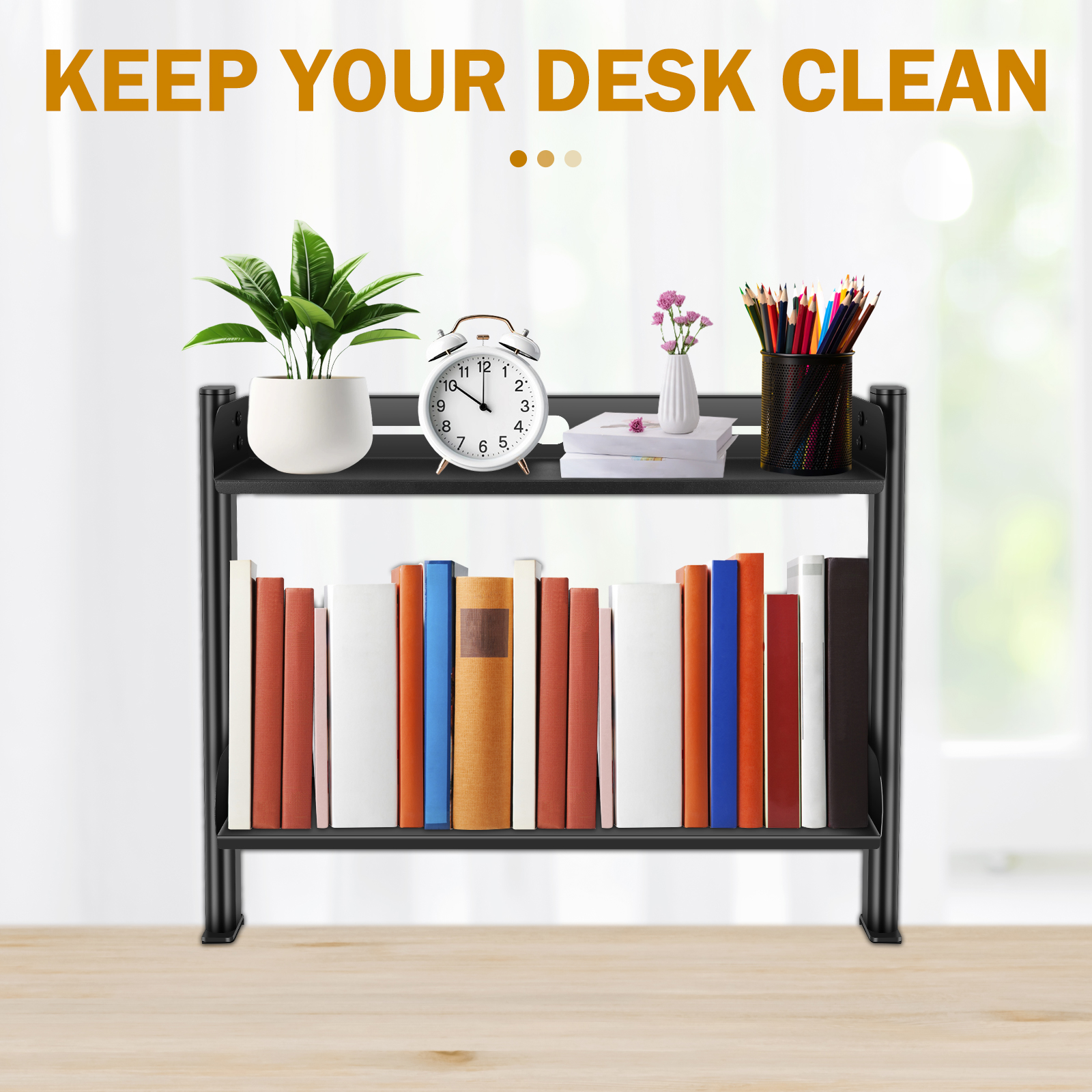 2 Tiers Clamp-on Desk Shelf No - đánh giá và giá Wall Mounted Desk Fold