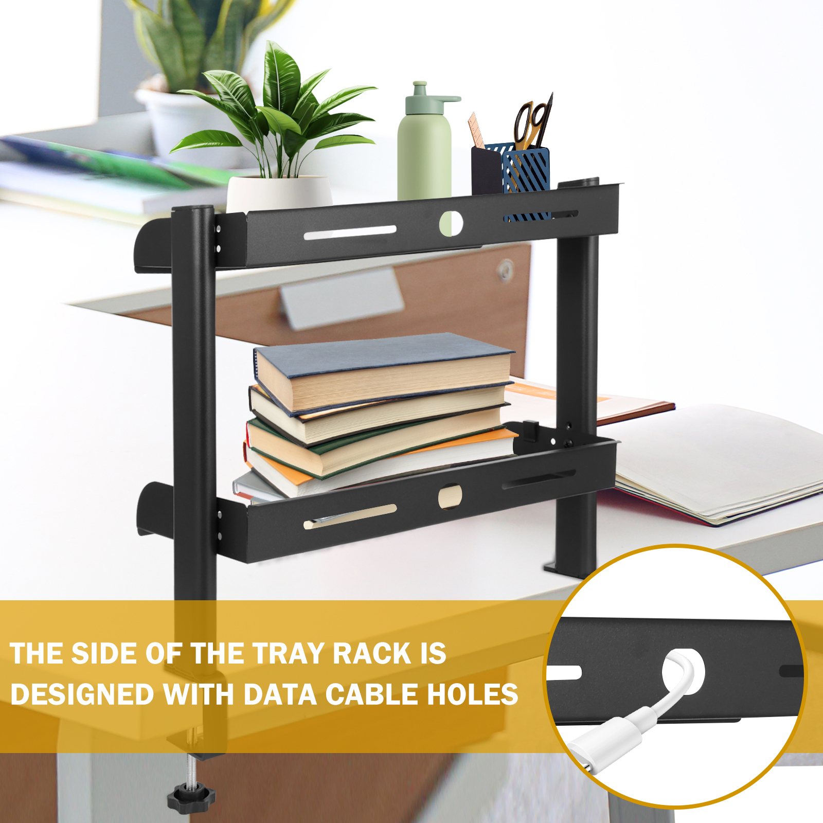 2 Tiers Clamp-on Desk Shelf No - đánh giá và giá Wall Mounted Desk Fold